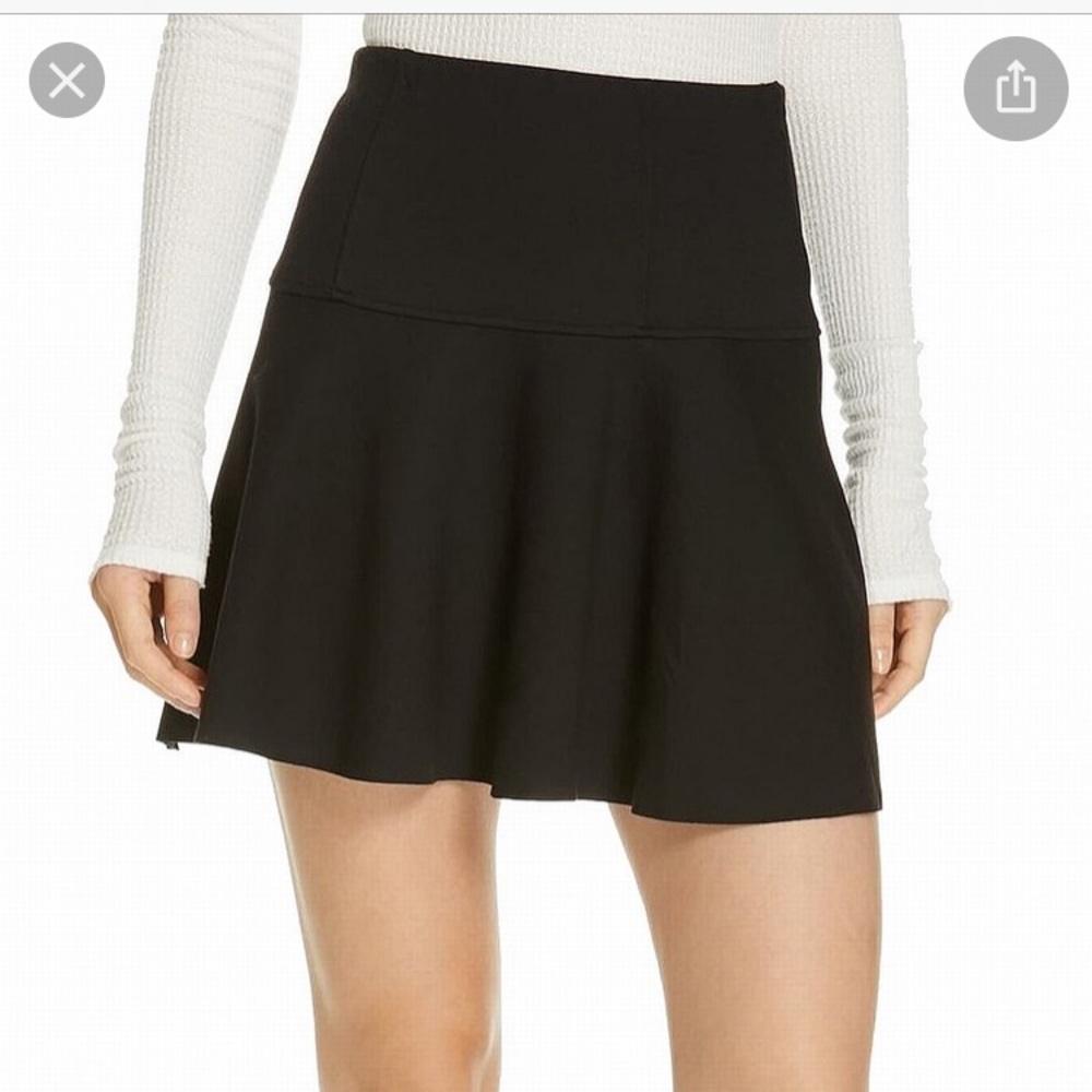 Free People Black Mini Skirt S NWT